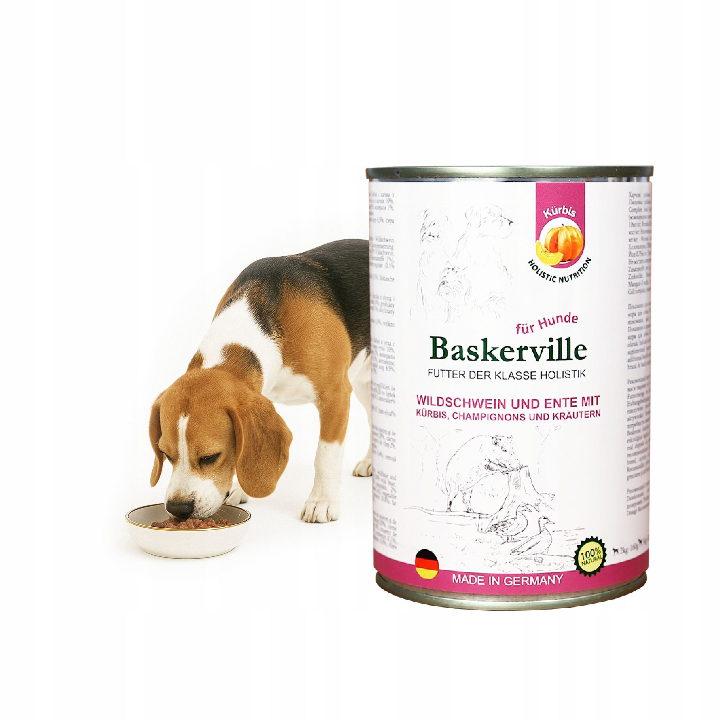 Levně Baskerville Superprémiové vlhké krmivo pro psy Adult Divoká kachna 24x400 g