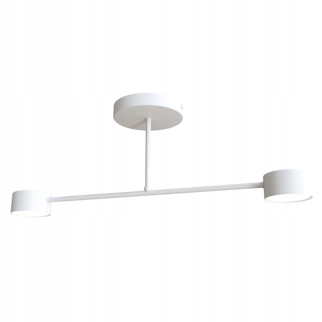 Stropní svítidlo dvojitá minimalistická bílá 60 cm do ložnice Emibig