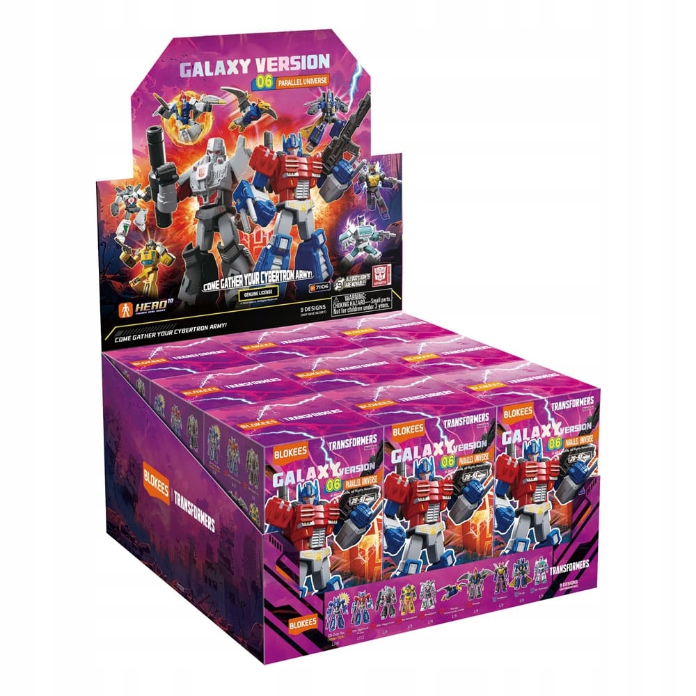 Transformers Galaxy Version 06 Modelářský set Blokees Display 9 ks