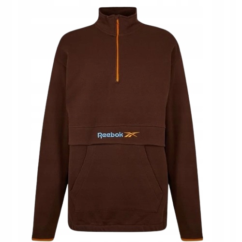 Reebok Pánská Mikina Hnědá Bavlněná S Logem S 0A8B1_B* S 0_8