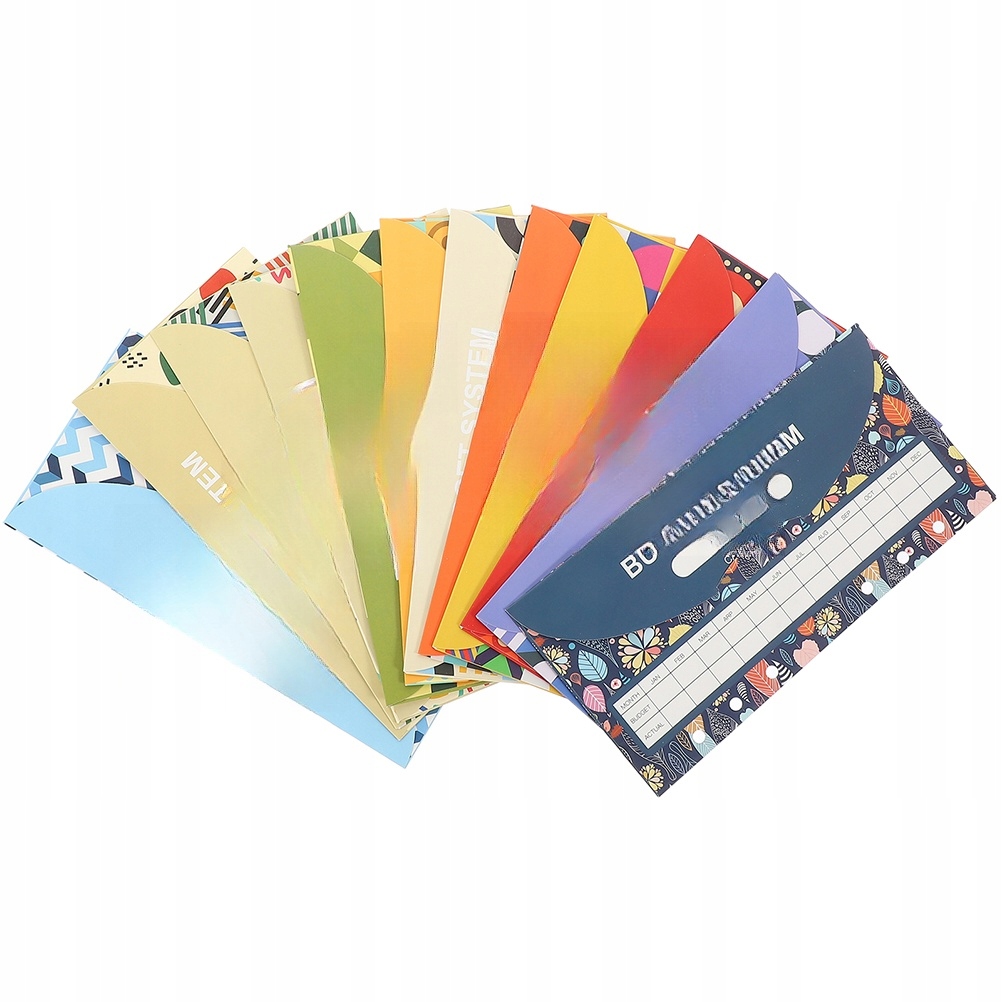 PRAKTYCZNE KOPERTY DO BUDŻETOWANIA GOTÓWKI, RÓŻNE KOLORY