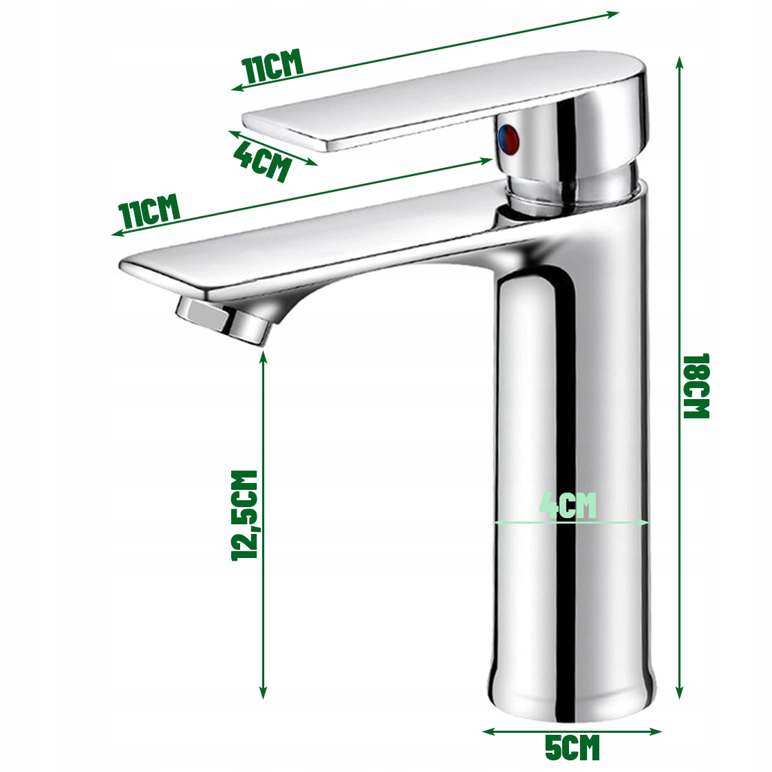 BATERIA UMYWALKOWA ŁAZIENKOWA STOJĄCA NABLATOWA KRAN DO UMYWALKI CHROM Kod producenta U1972
