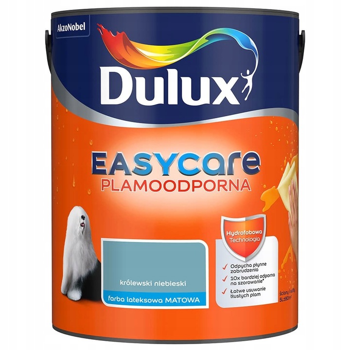Dulux Easy Care Barva Odolná Proti Skvrnám Královsky Modrá 5 L