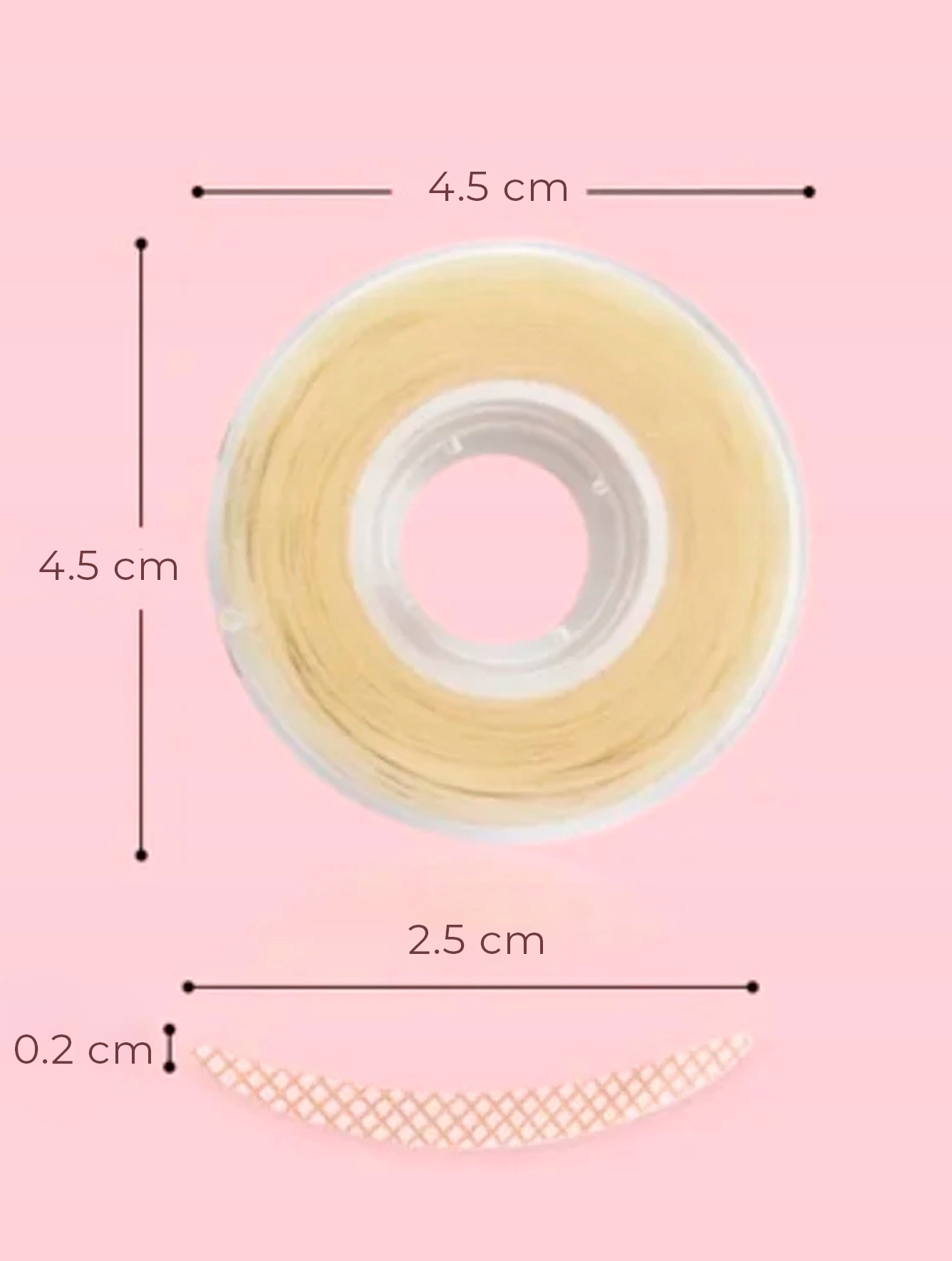 TAŚMA PERFOROWANA DO RZĘS I PODKLEJANIA OPADAJĄCYCH POWIEK 600 SZT ROLKA Marka bez marki