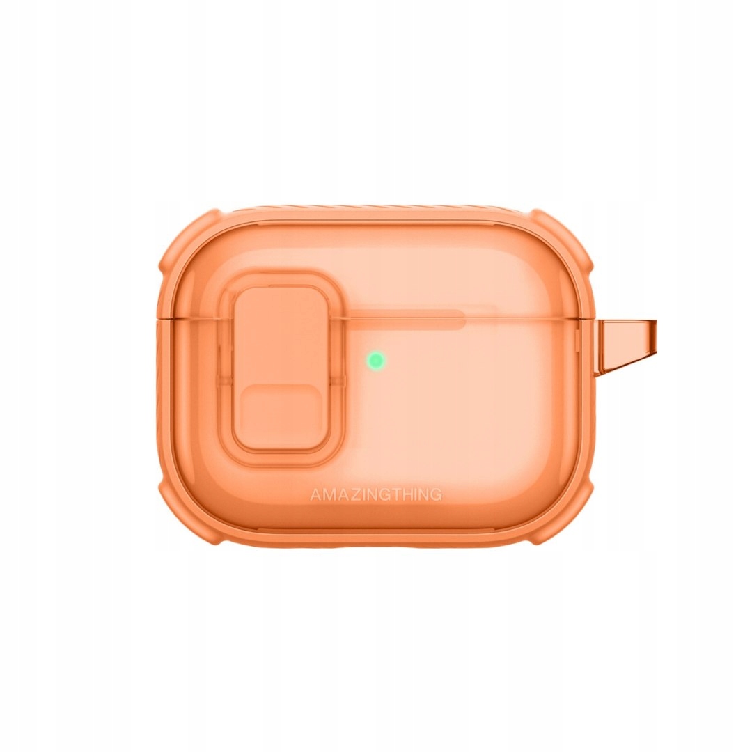 Etui ochronne do AirPods Pro 3 Titan Pro Mag Case Clear pomarańczowe