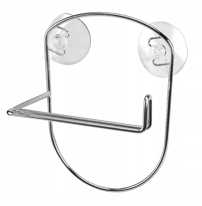 Uchwyt na papier toaletowy na przyssawki chrom