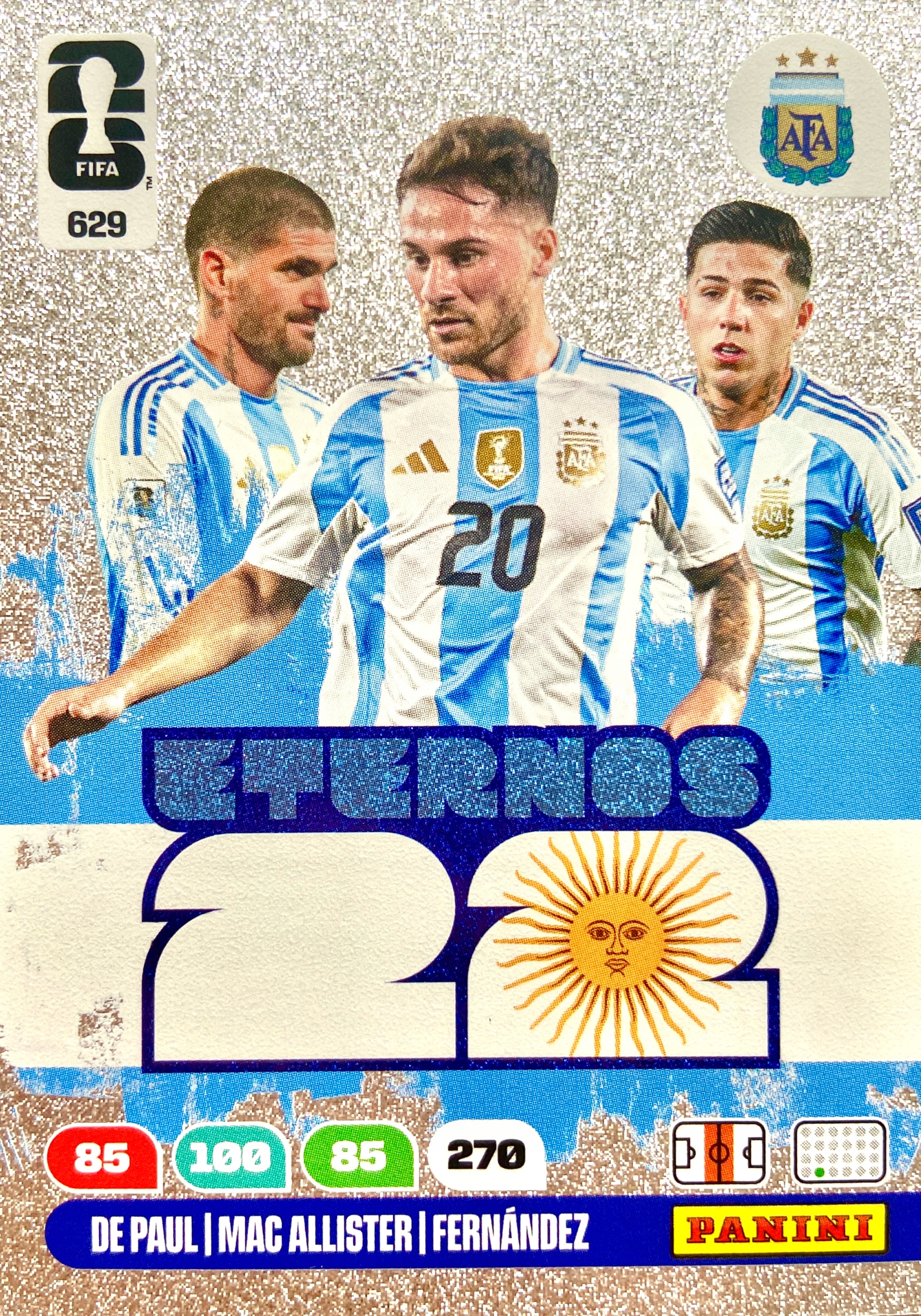 Fifa World Cup 2026 karta Eternos 629 De Paul/mac Allister/fernandez