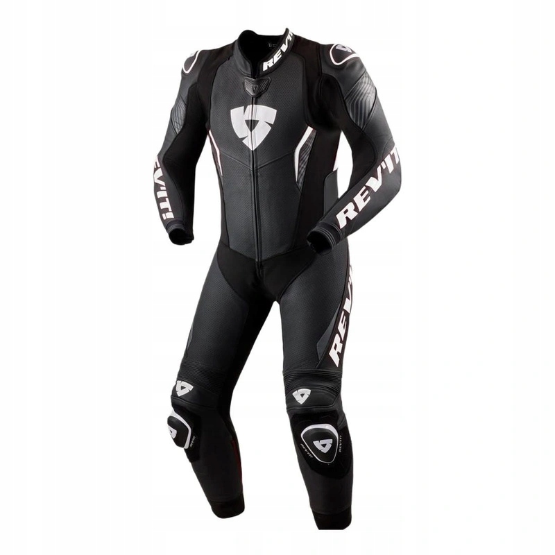 Jednodielna kožená kombinéza Revit Argon 3 Black/white čierna biela