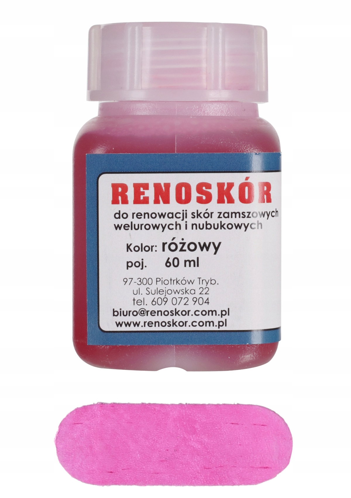 Farba zamszu weluru nubuku Renoskór Różowy