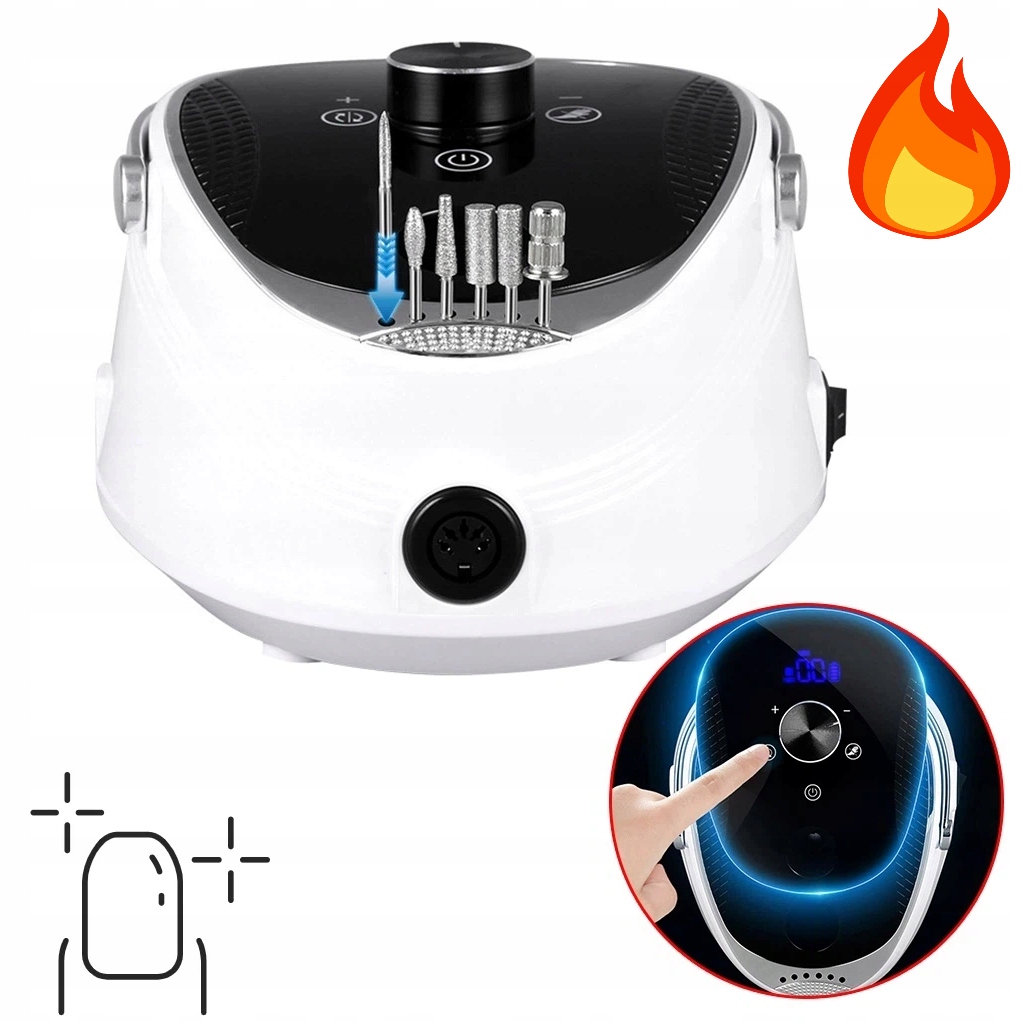 Bruska Profesionální elektrická leštička 35000 Obr gelová na nehty