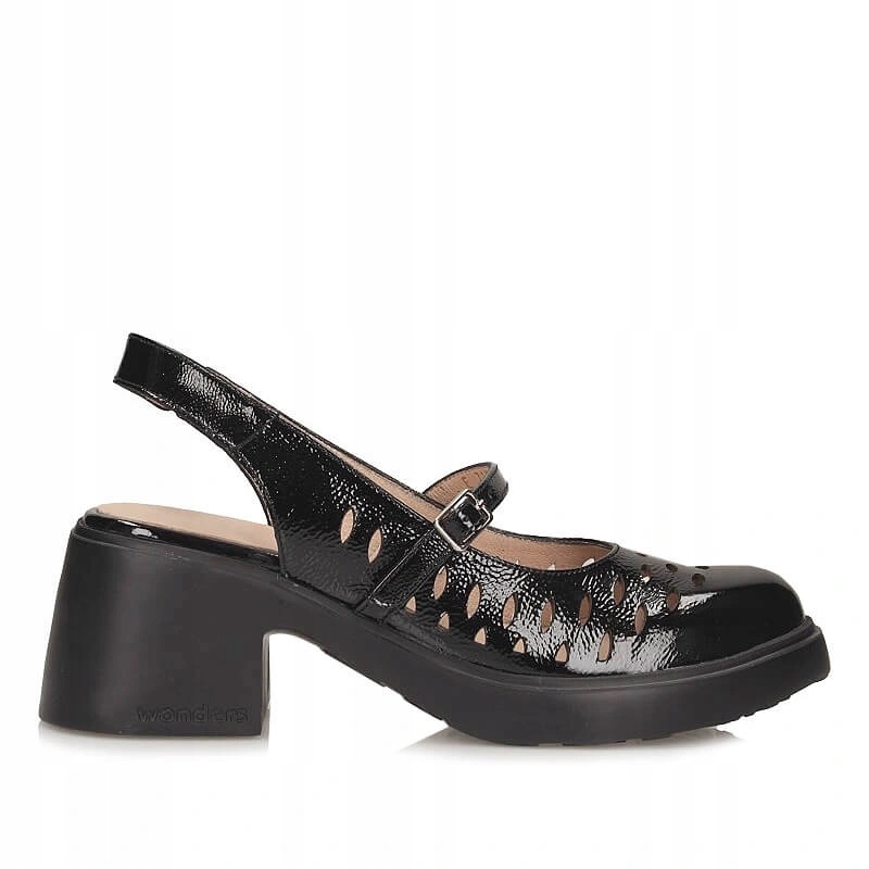 Wonders Wondersfly E-7130 Lack Negro Flytres Dámské sandály