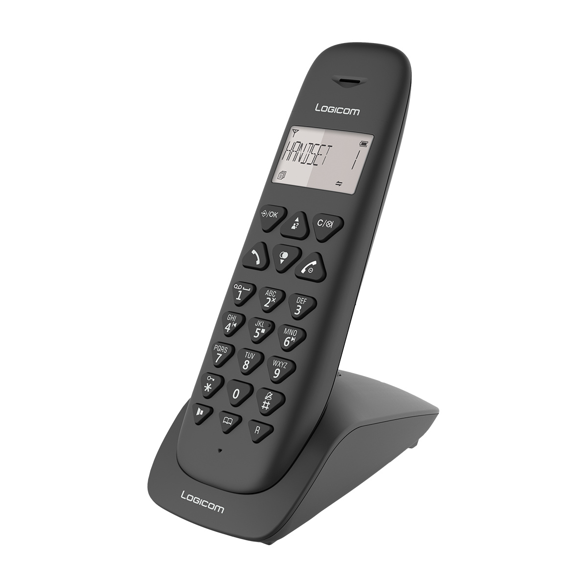 Telefon Logicom Vega 155T Dect szary grafitowy sekretarka głośnomówiący LCD