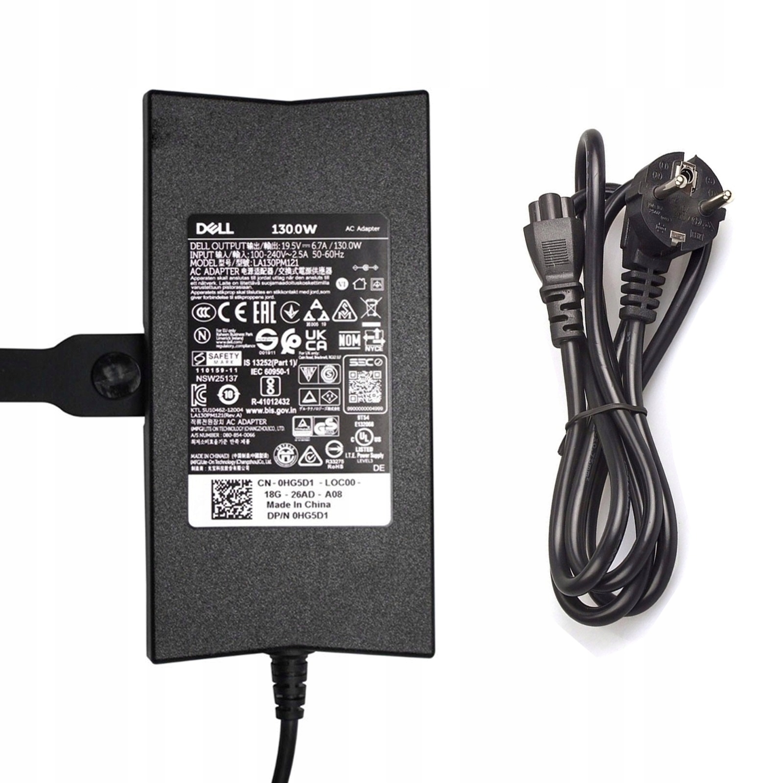 Napájací adaptér 130 W pre Dell 19.5V 7.4x5.0 mm nabíjačka notebooku napájací kábel