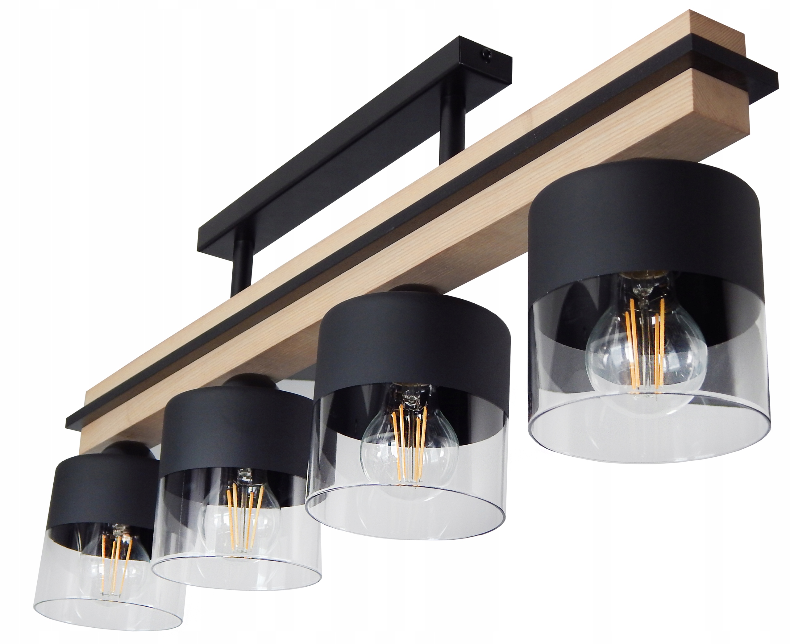 LAMPA WISZĄCA SUFITOWA PLAFON ŻYRANDOL DREWNIANY DO KUCHNI SALONU JADALNI