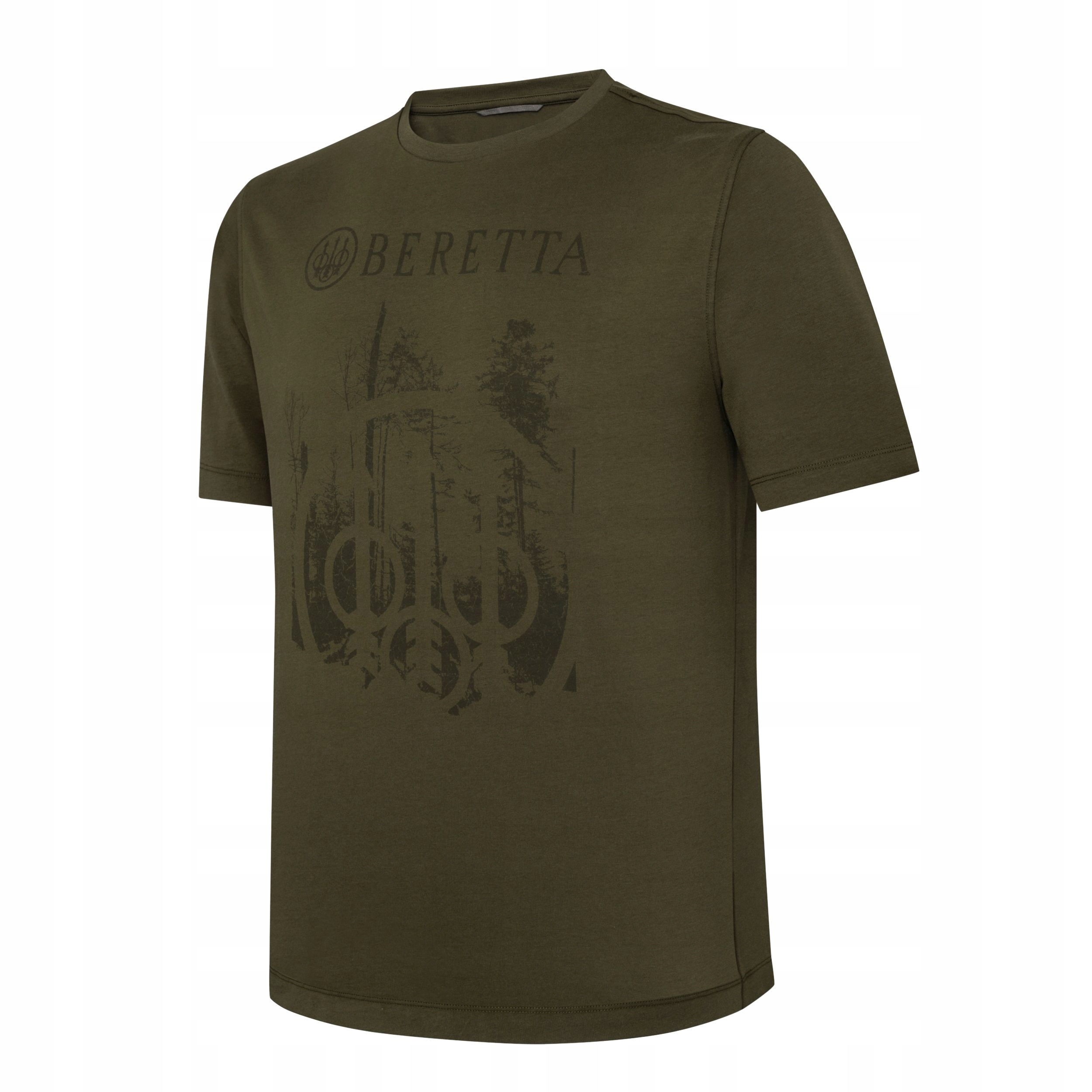 Koszulka t-shirt Beretta Outline ciemnooliwkowa XXL
