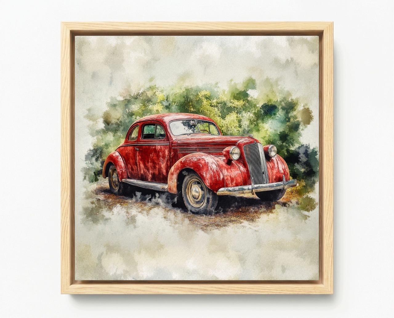 Obraz Rama American Box Auto Oldtimer Zabytek Retro Vintage 50x50