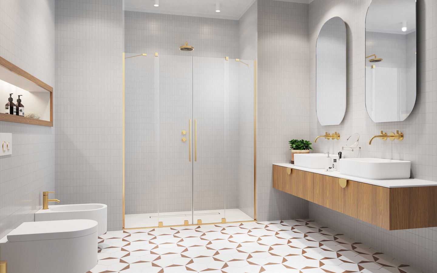 Drzwi prysznicowe FURO DWD 150x200 RADAWAY GOLD Grubość szkła/szyby 8 mm