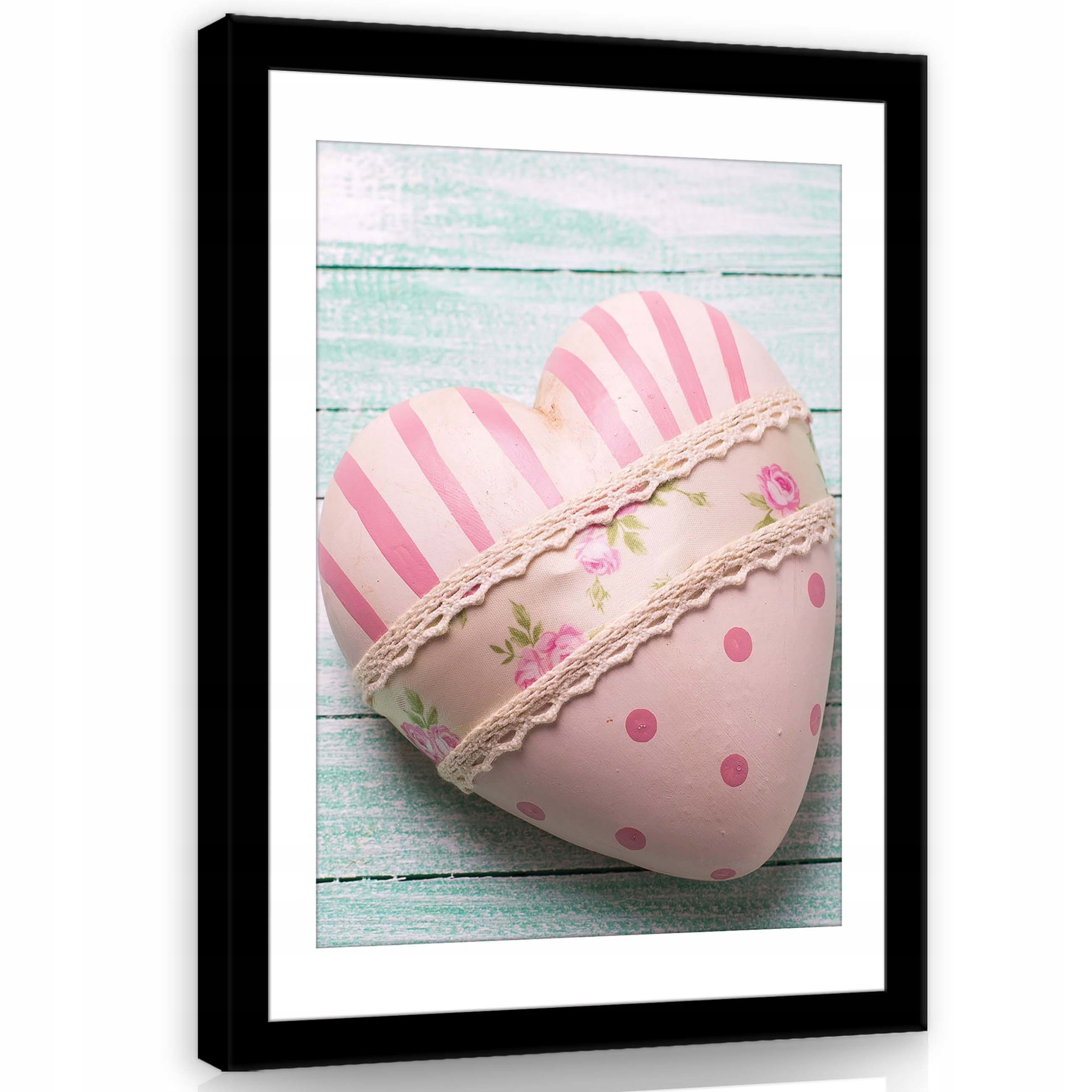 Obraz 50x70 Srdce láska něha romantika svátek dřevěné pozadí