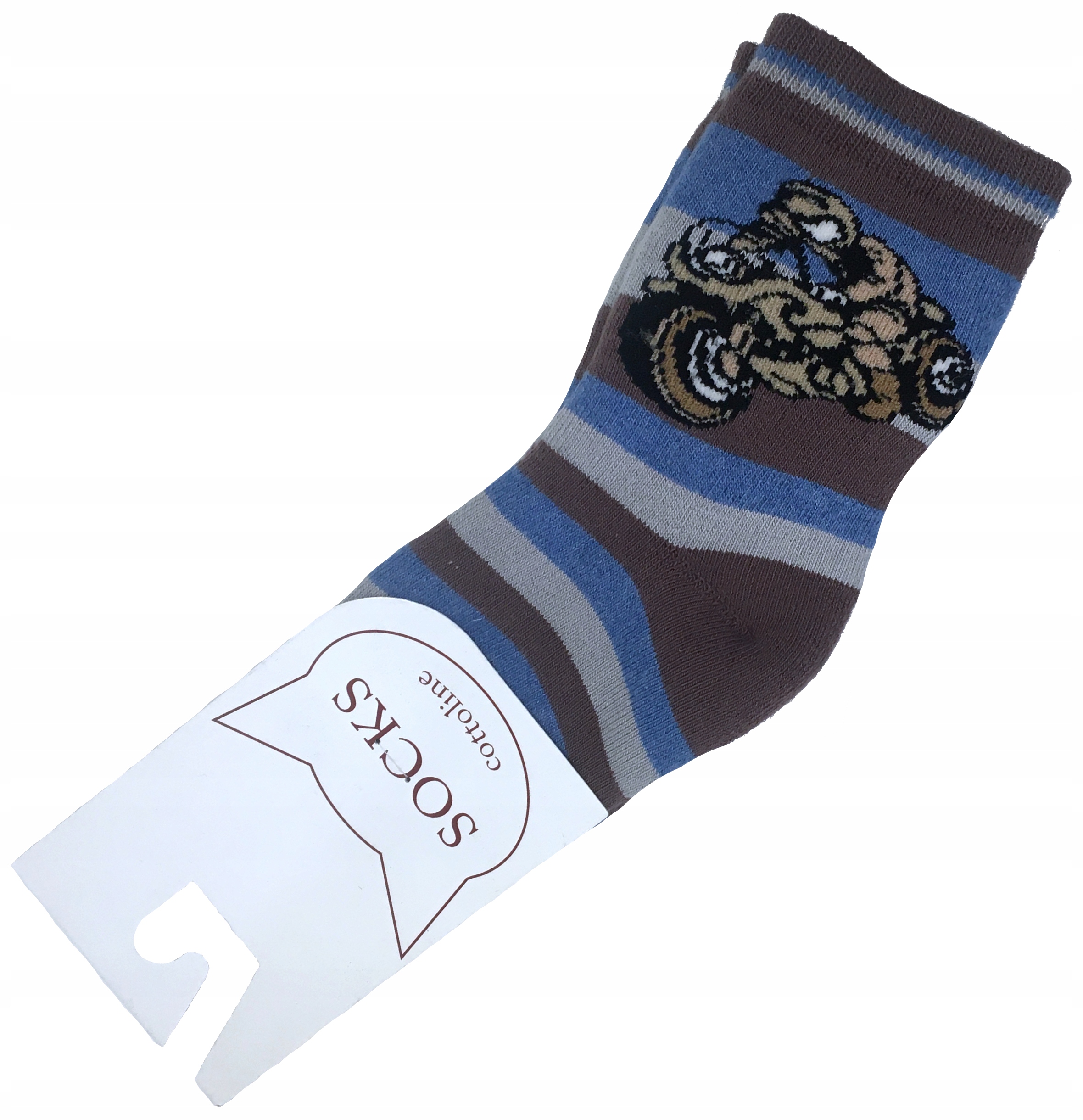 

Skarpetki frotte w pasy z motorem 20/22 13-14 cm