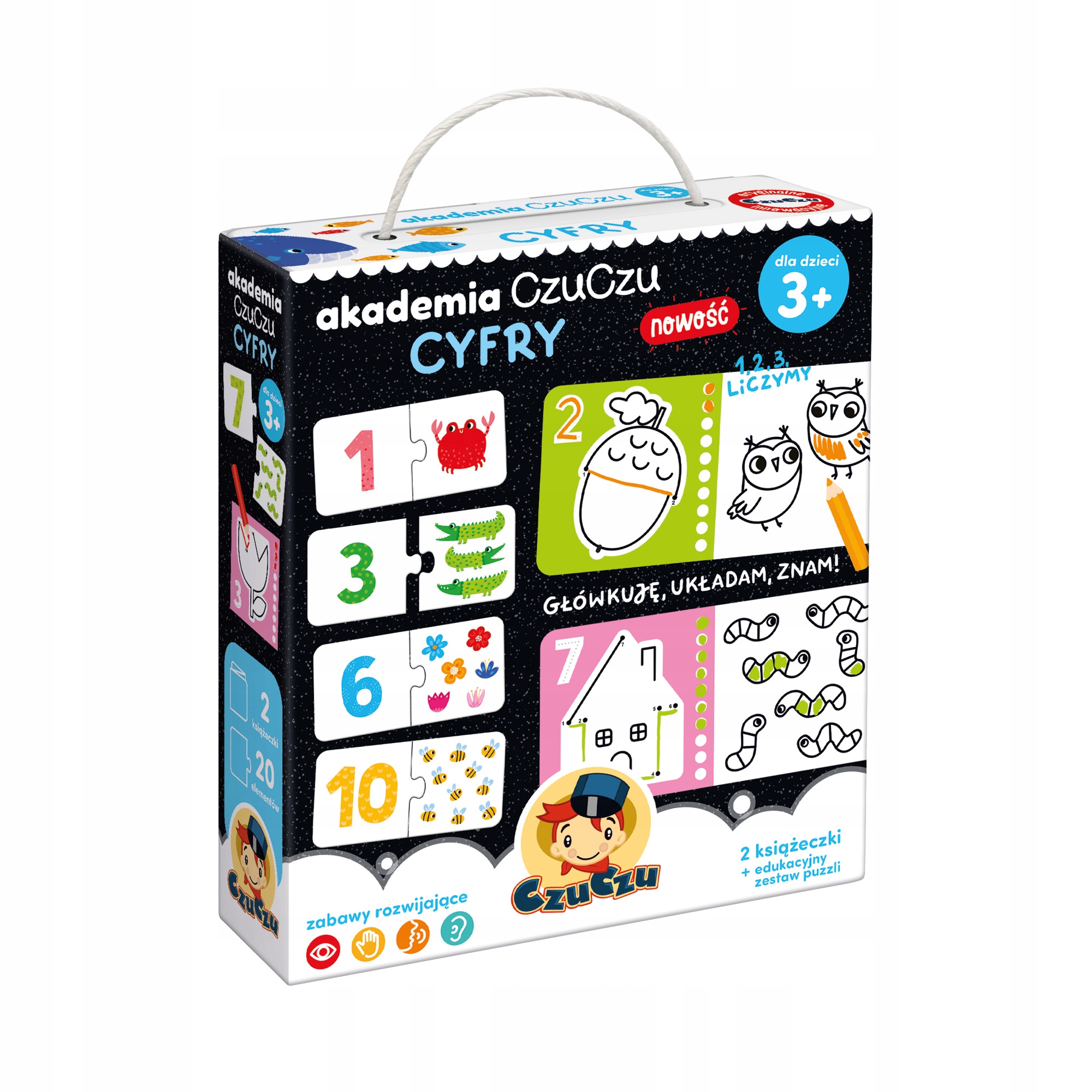 

CzuCzu Cyfry kolorowanka i puzzle 3+
