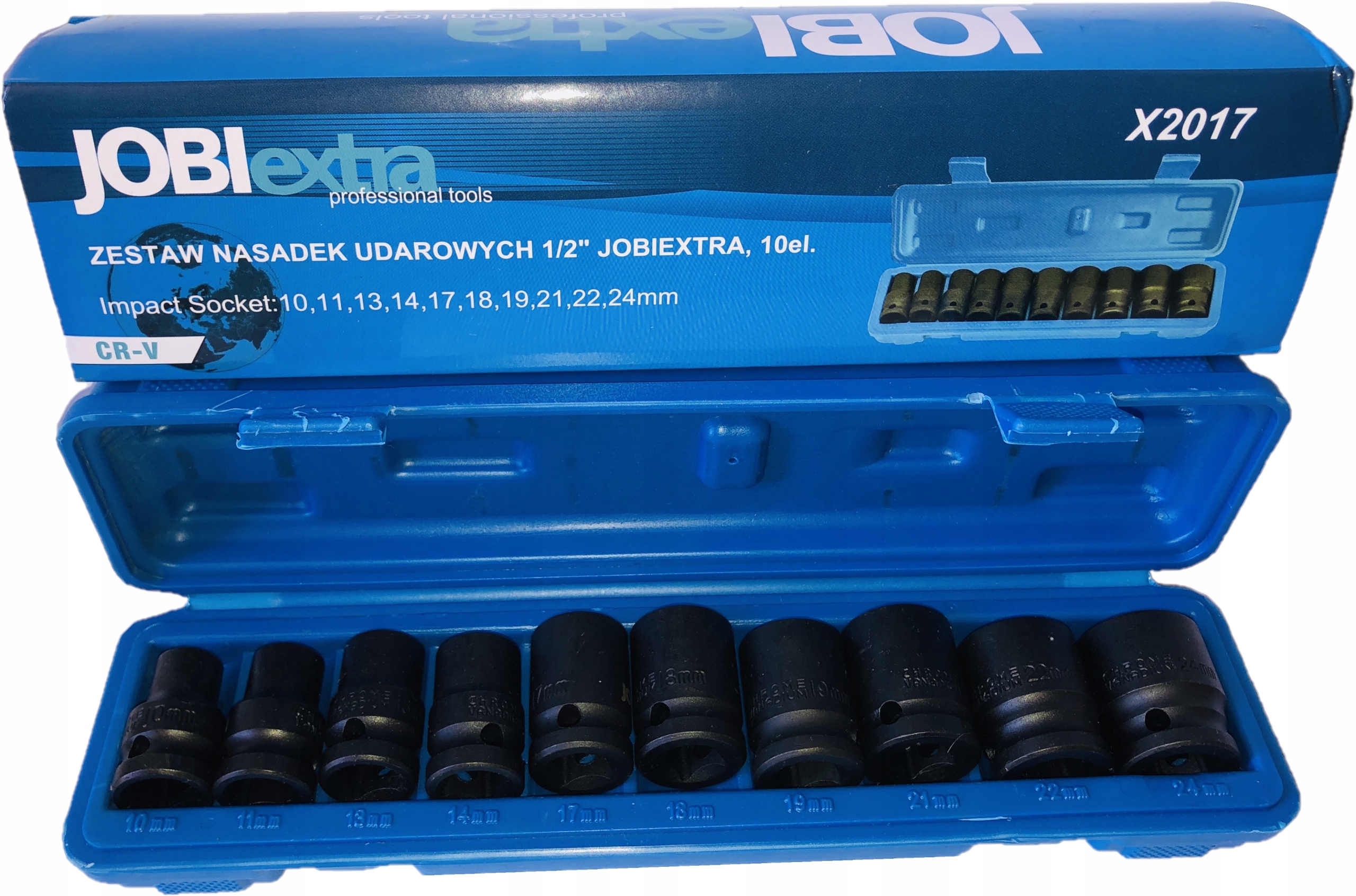 

Jobi Nasadki udarowe zestaw 1/2'' 10szt 10-24 mm