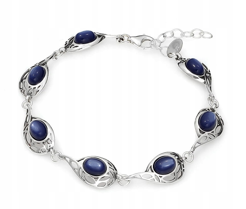 Stříbrný náramek s kameny SG-324-BR-S-SG