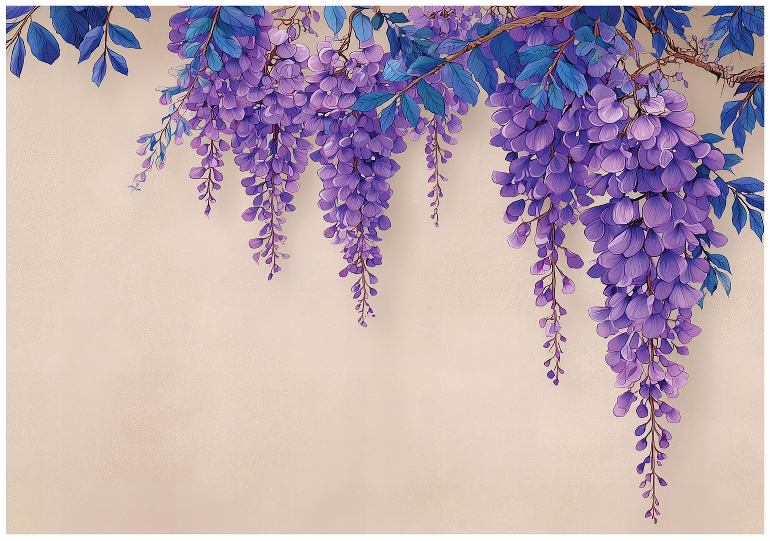 Fototapeta Fialová Kvety Wisteria Do Predsiene Kancelárie 350x250