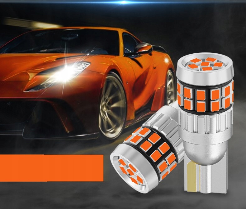 ŻARÓWKA LED W5W T10 CANBUS POMARAŃCZOWE MOCNE 900LM 30SMD Model ŻARÓWKA LED W5W T10 CANBUS POMARAŃCZOWE MOC 900LM