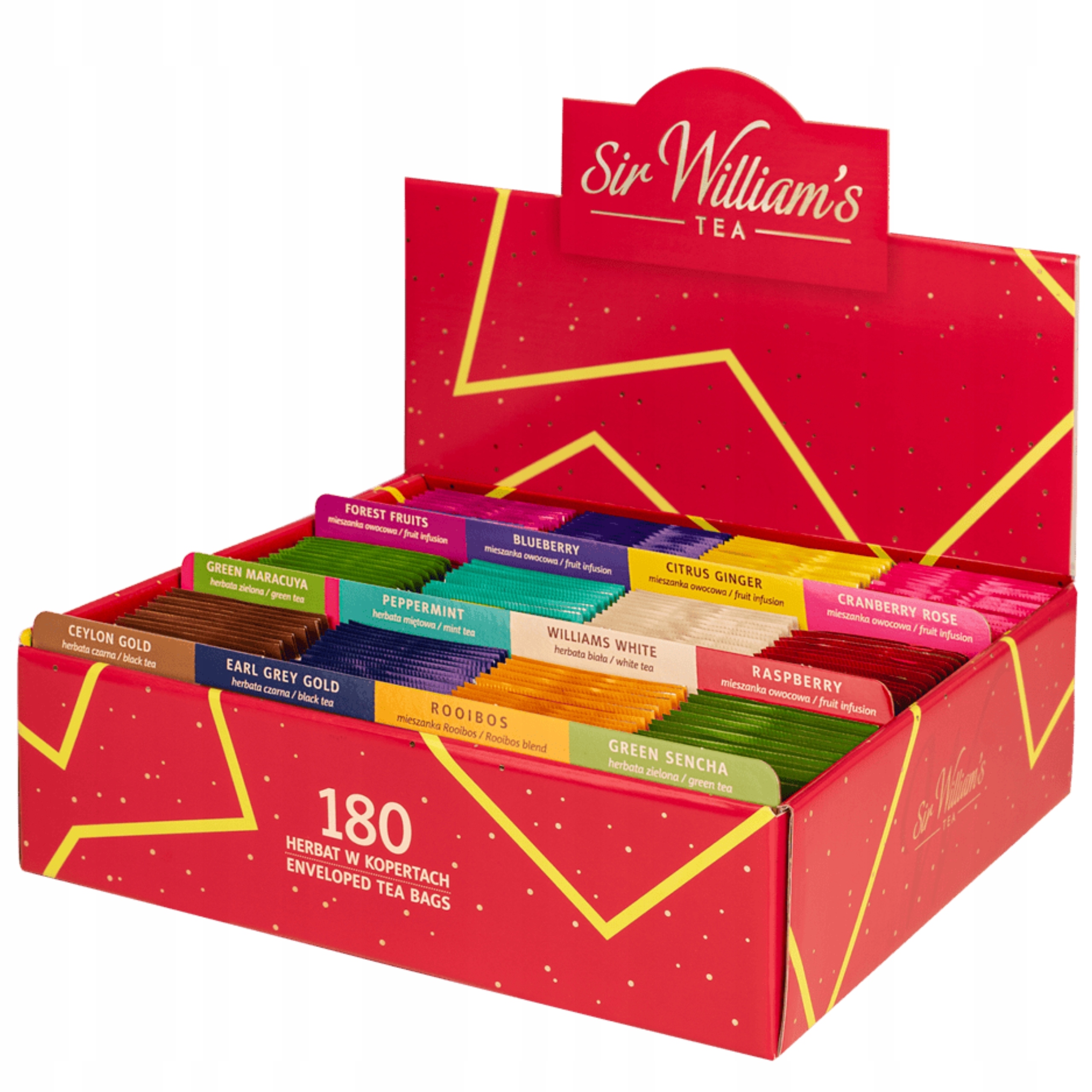 Levně Sir Williams Sada Čajů MIX jako Dárek 12 příchutí 180 sáčků