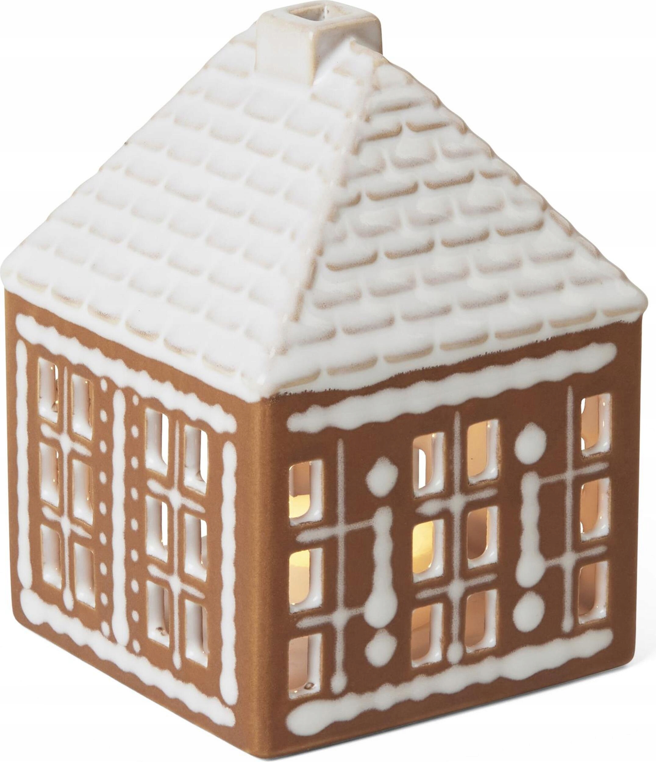 Kähler Gingerbread Vánoční lampion svícen Perníkový domeček 12 cm