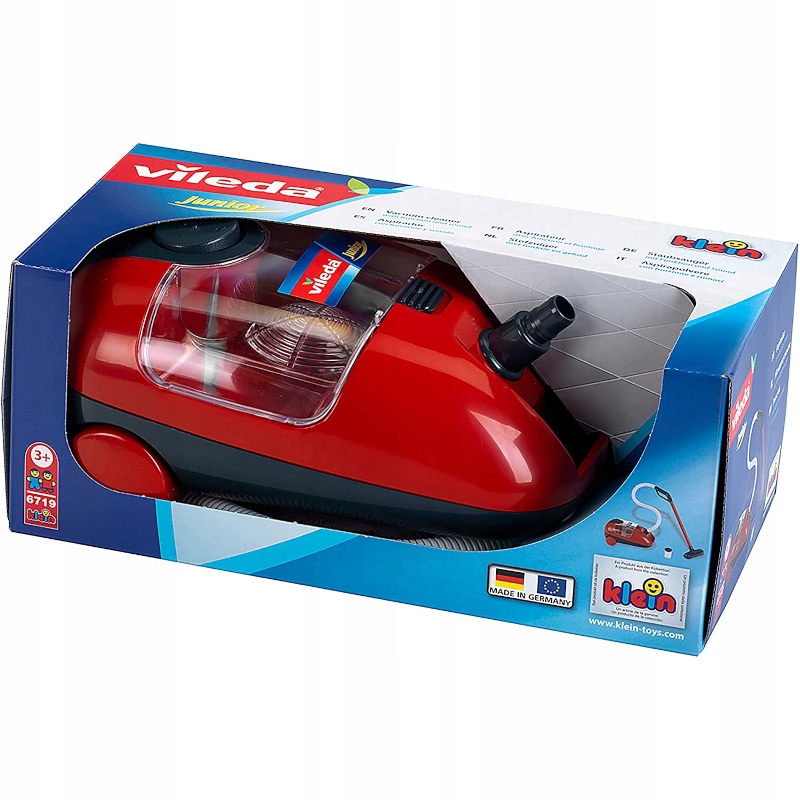 KLEIN VILEDA CZERWONY ODKURZACZ DLA DZIECI DŹWIĘK Marka Klein