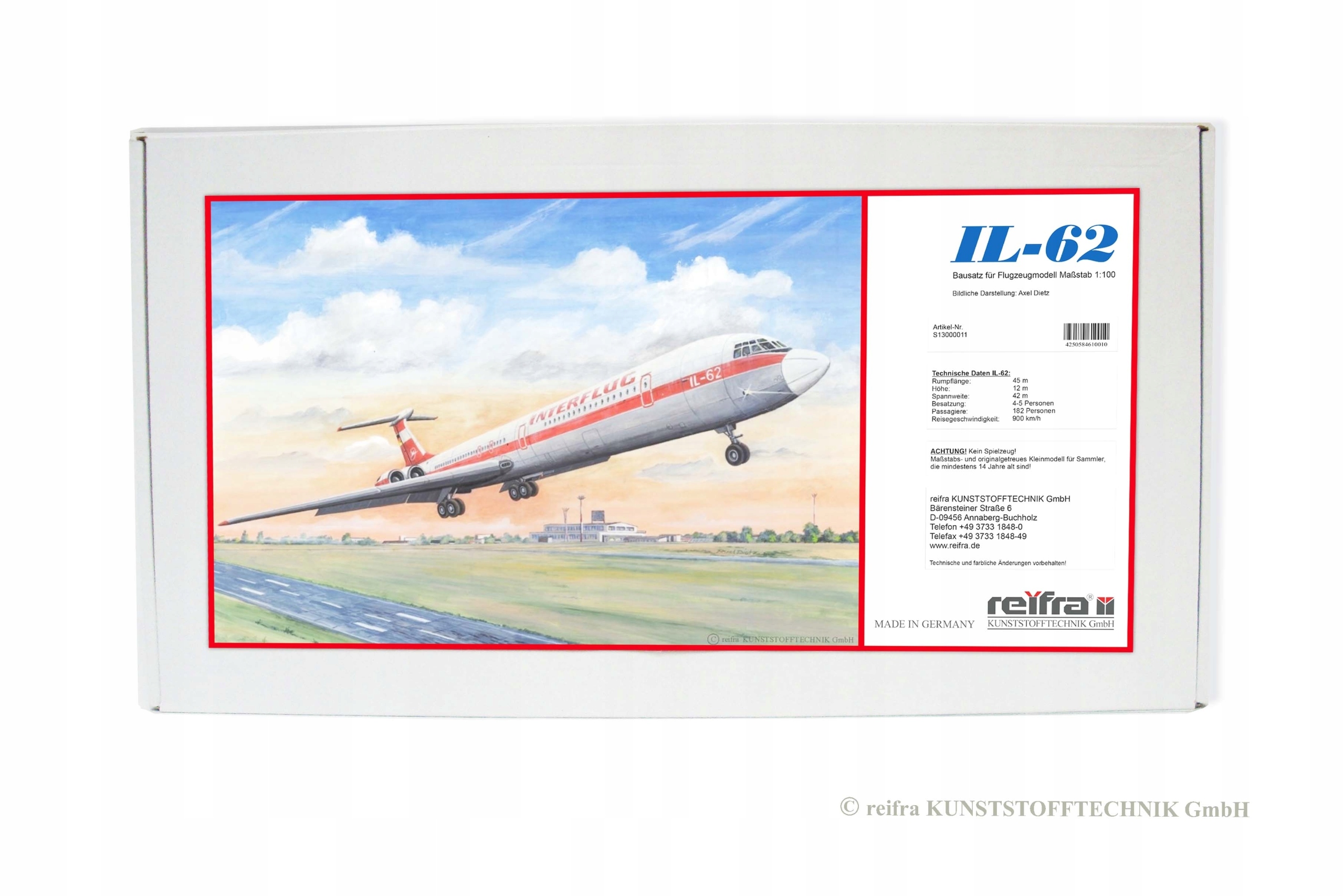 Iljušin IL-62 Interflug Reifra (ex Veb Plasticart) 1:100