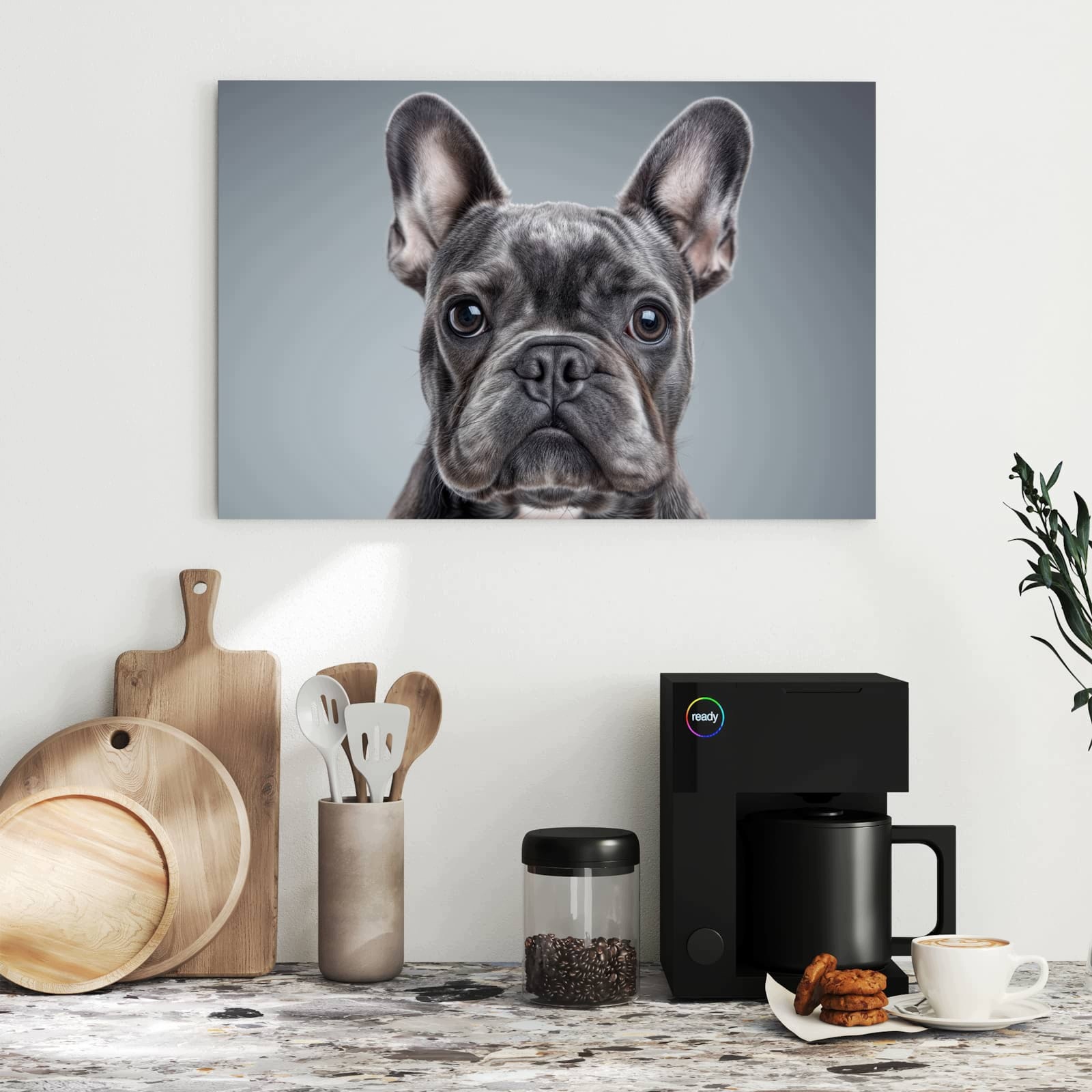 Magnetická tabule Francouzský a Buldok 60 × 40 cm