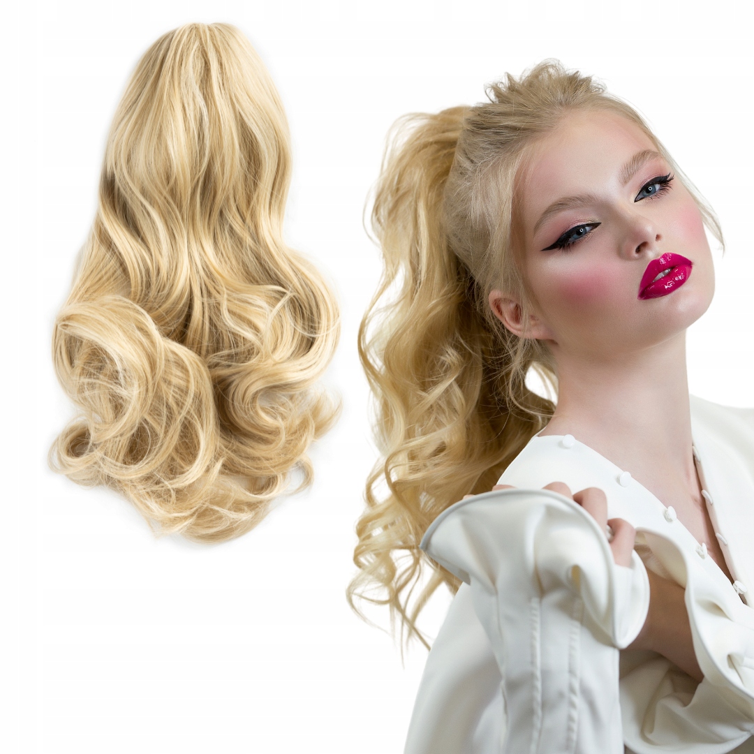 

Kucyk Na Klipsie 50CM Kręcony jasny blond #R24/613