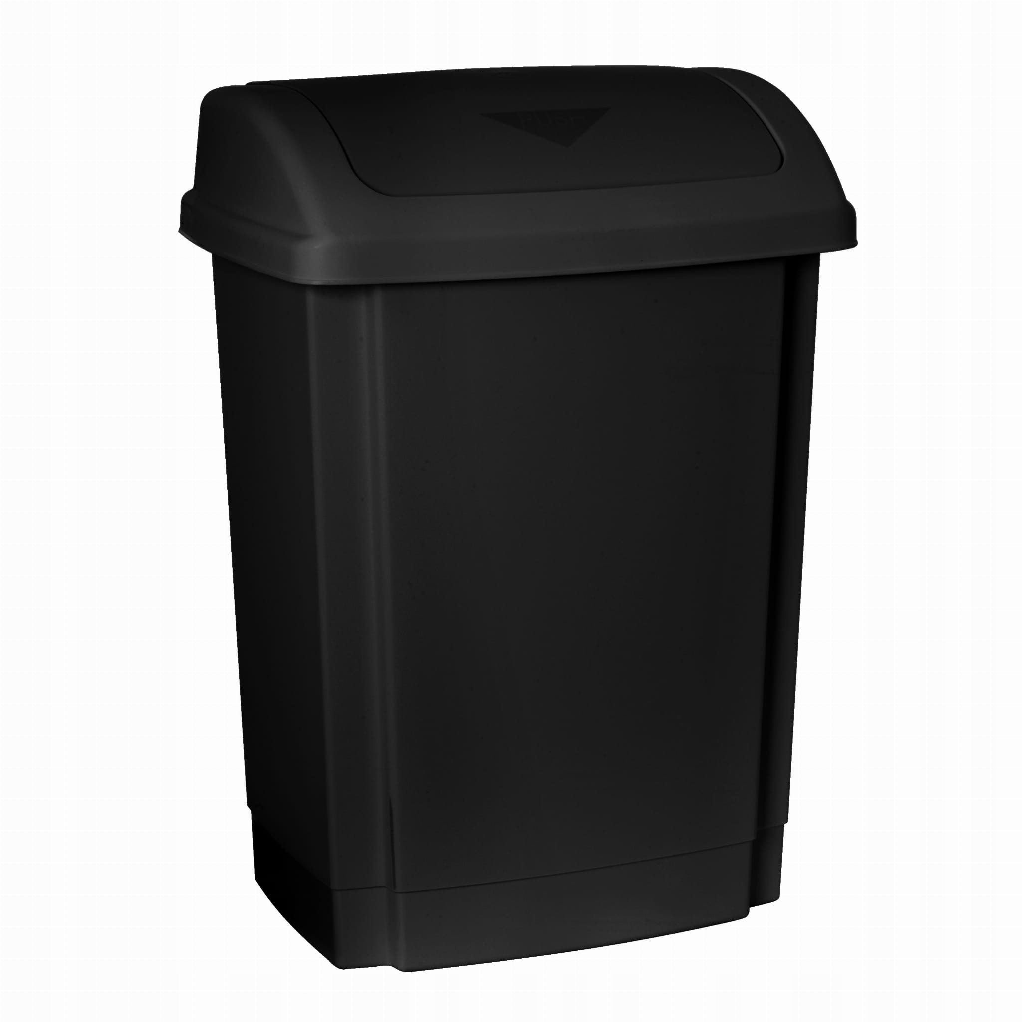 

Kosz Na Śmieci Odpady 15L Czarny Z Uchylną Pokrywą