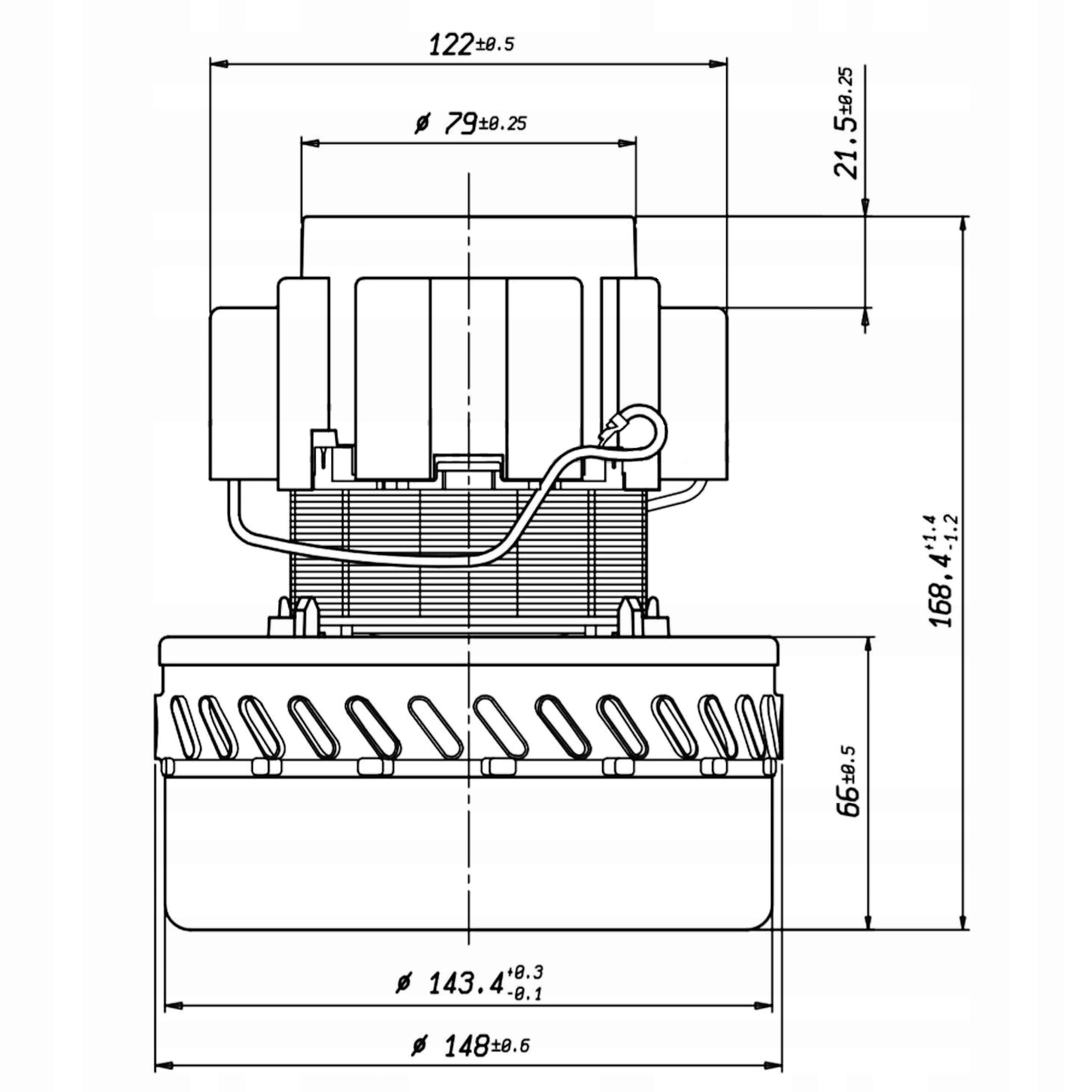 Silnik odkurzacza KARCHER Puzzi 167mm Philips Triathlon 1400 KRESS NTX 1200 Rodzaj silnik