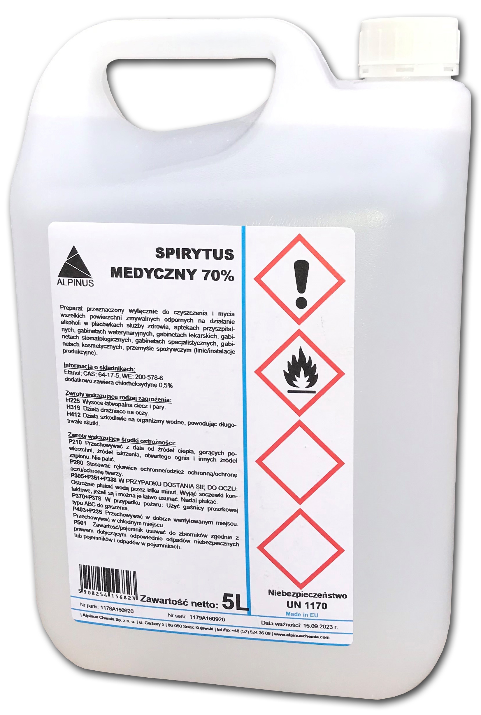 

Spirytus Medyczny do mycia powierzchni 70 % 5L