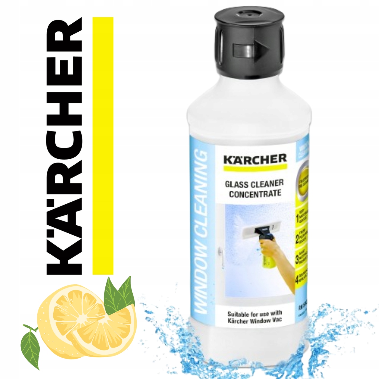 NOWOŚĆ!!! PŁYN DO SZYB KARCHER 500 ML DO OKIEN LUSTER MYJEK WV RM 500 EKO Pojemność 0.5 l