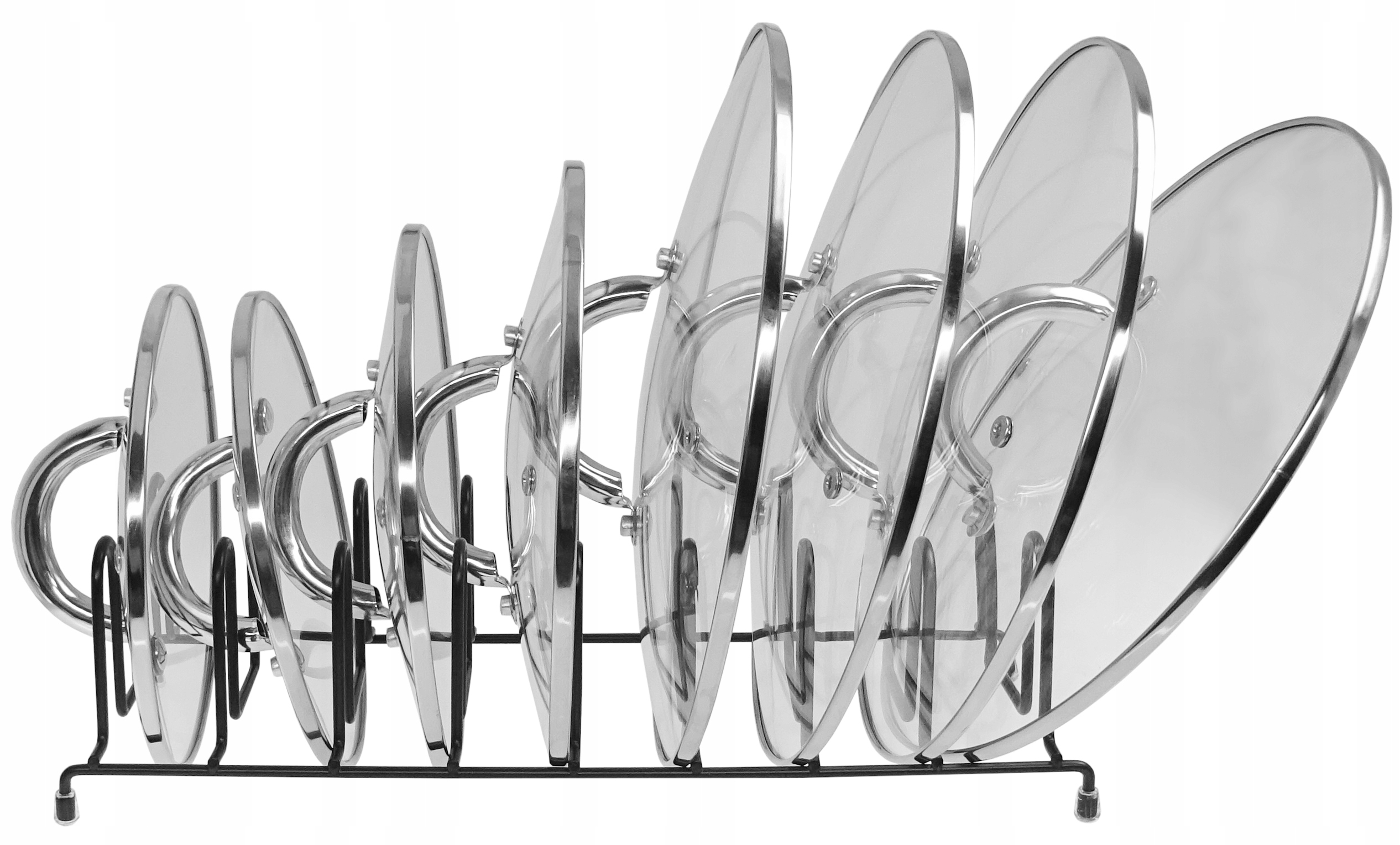 STOJAK ORGANIZER NA POKRYWKI TALERZE NACZYNIA STALOWY Marka Brunbeste