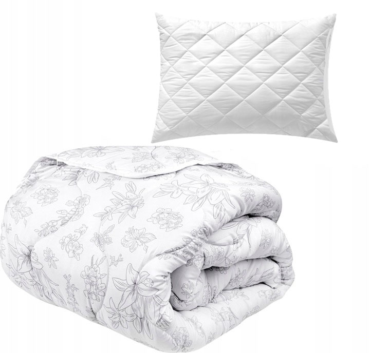 KOMPLET KOŁDRA 140X200 PODUSZKA 70X80 CAŁOROCZNA