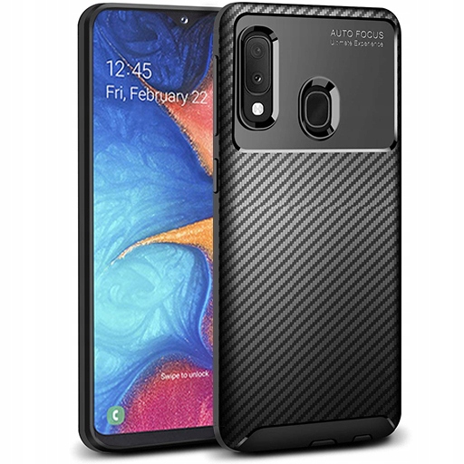 

Etui Slim Karbon Szkło 9H do Samsung Galaxy A20e