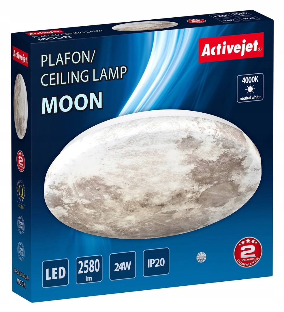 Plafon sufitowy Księżyc Led Activejet Aje-moon 24W
