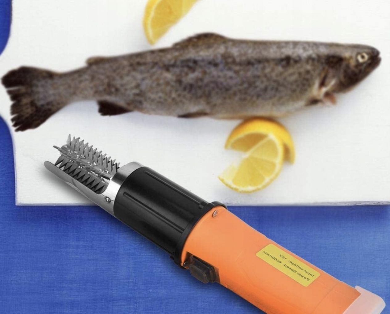 ELEKTRYCZNY SKROBAK MASZYNKA NÓŻ DO ŁUSEK RYB Długość całkowita 26.5 cm