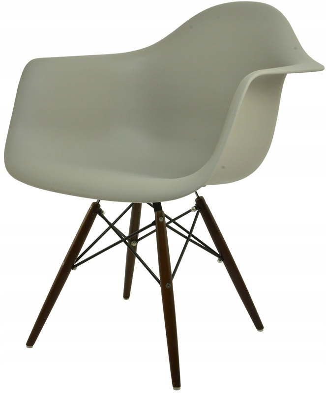 Křeslo Dankor Design Daw Středně Šedé Nohy Hnědé