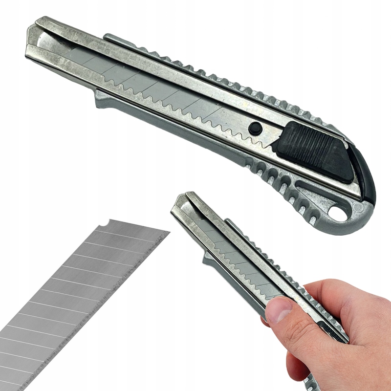

Nóż do tapet metalowy nożyk przesuwny 18mm Alu