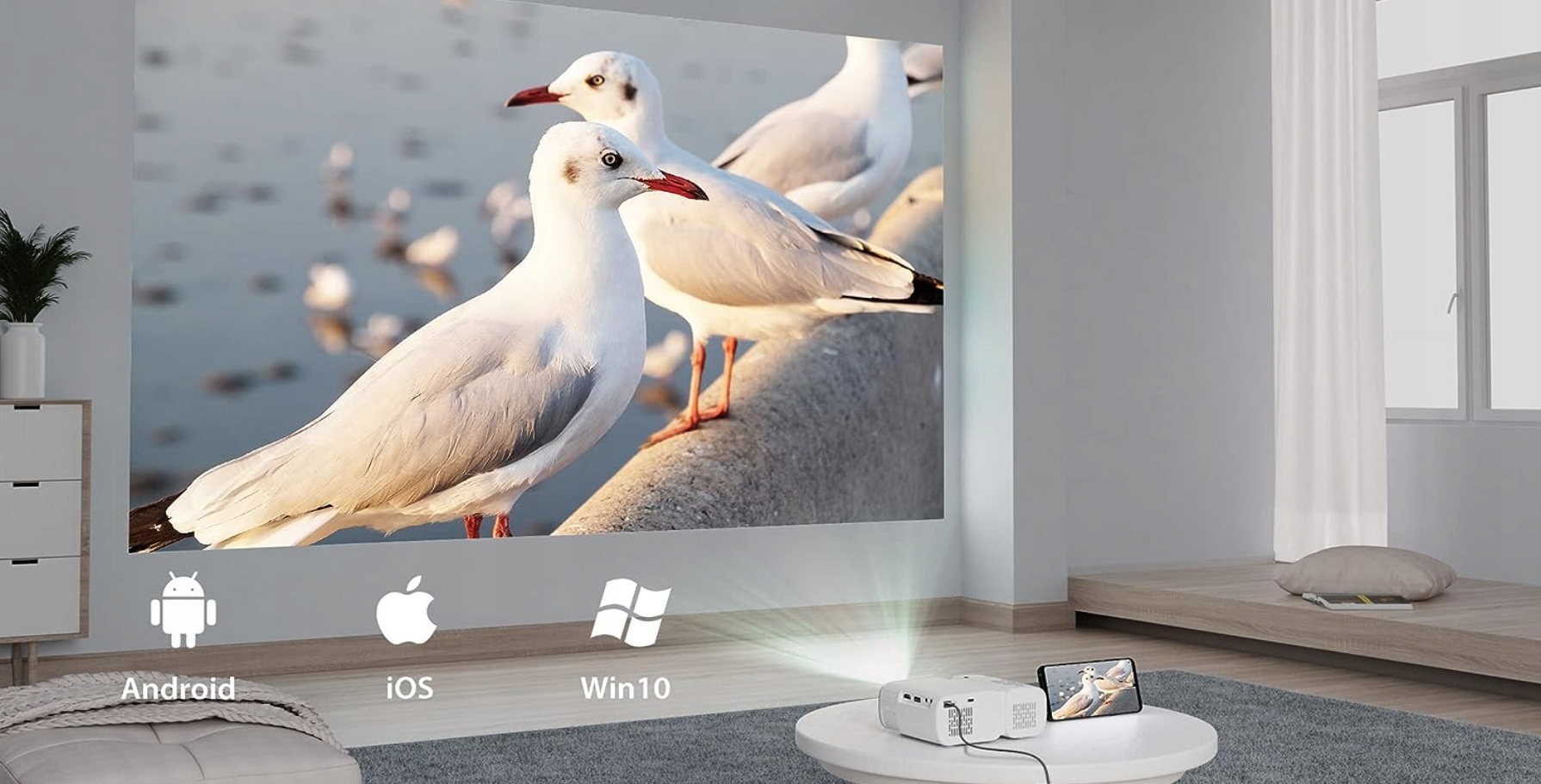 PROJEKTOR RZUTNIK ANDROID WIFI FULL HD 4K 10000LM BLUETOOTH KONTRAST 3000:1 Technologia wyświetlania LCD