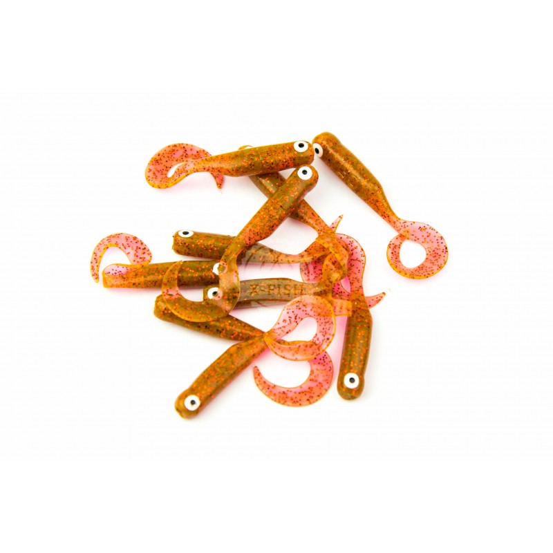 Gumy Great Fish GF1 Twister (49mm) kolor Motor oil red 10szt.