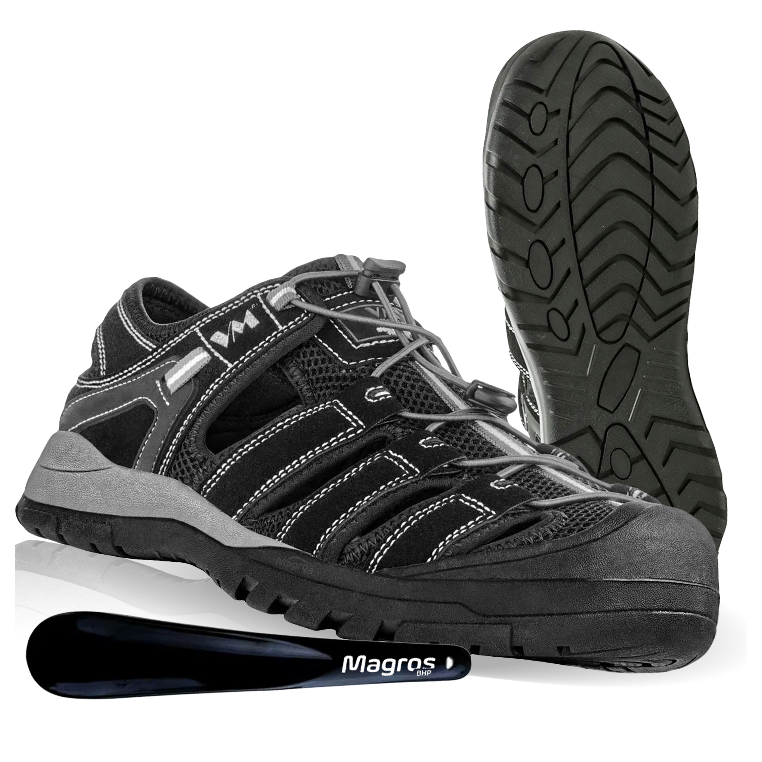 Outdoorové trekové pracovní sandály z mikrovlákna bez špičky VM Singapore vel. 47