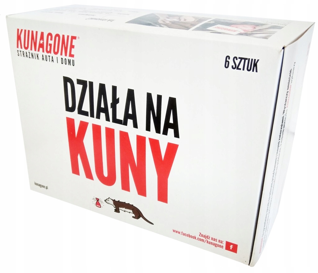 Odstraszacz Przeciwko KUNOM Do Samochodu DOMU KUNAGONE Kuna-Gone 6-pak Numer katalogowy producenta KUN05PL