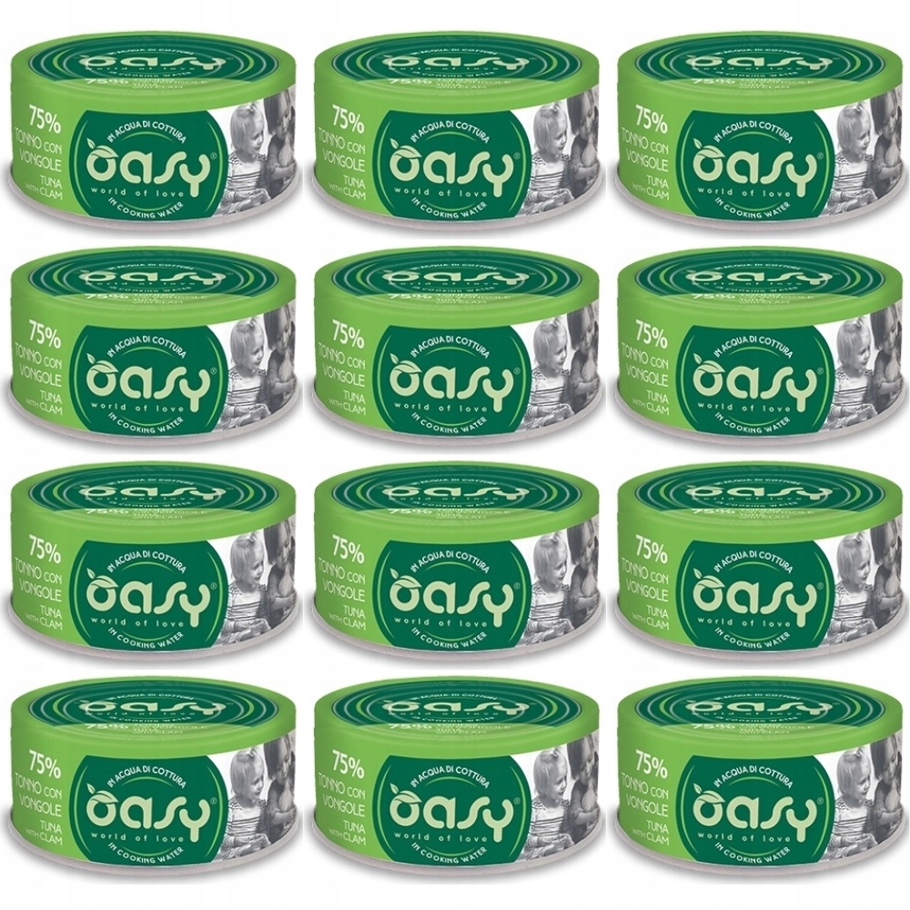 Krmivo mokré pro kočky Oasy More Love tuňák s mušlemi Set 12x70 g